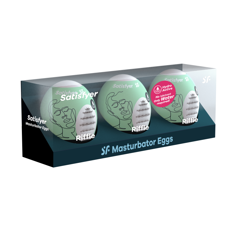 Мастурбаторы с самолубрикацией "Satisfyer Riffle" 3шт 